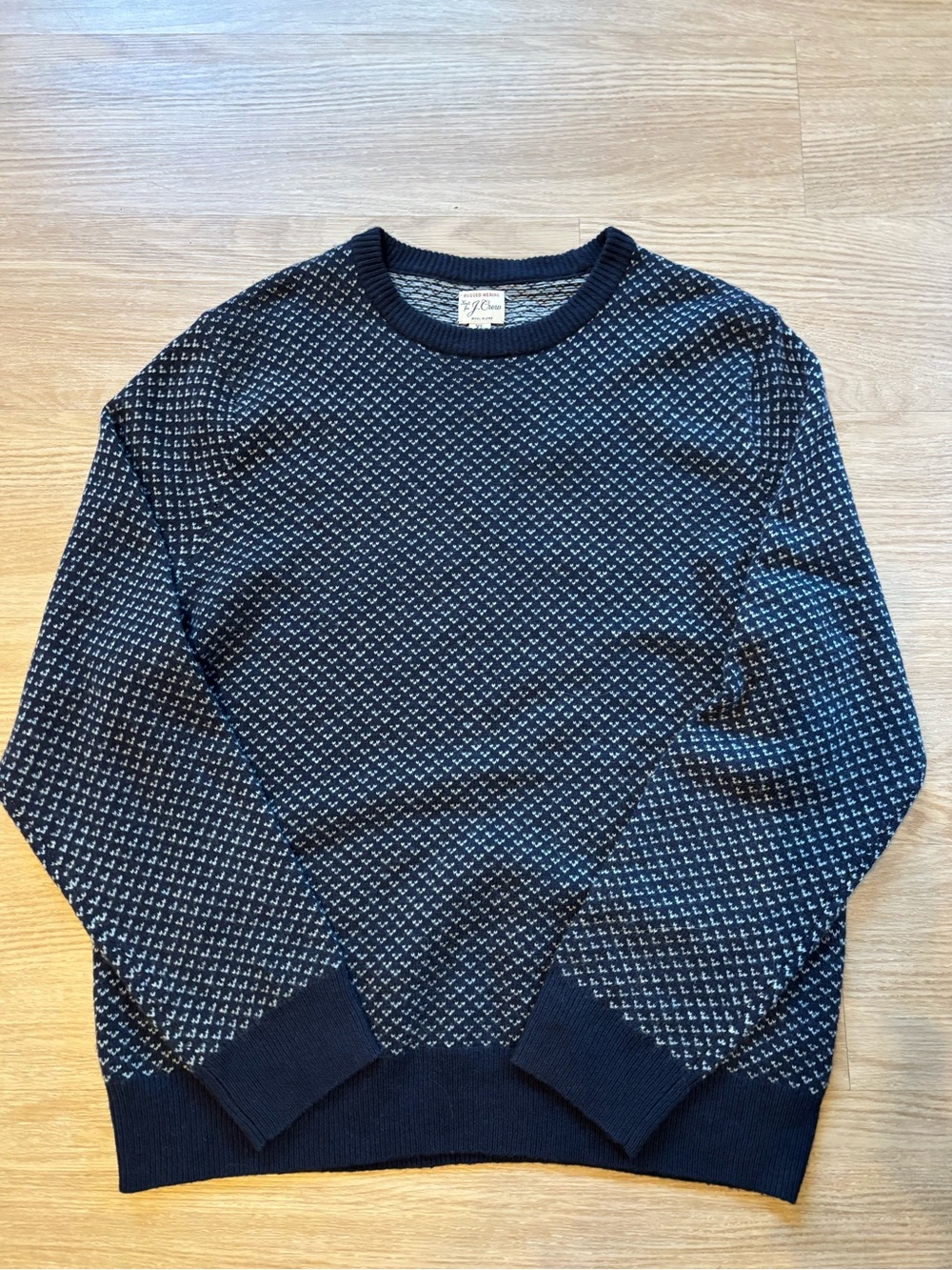 NWT J Crew Men’s XL Rugged Merino Wool Blend Crew Neck Sweater Read*